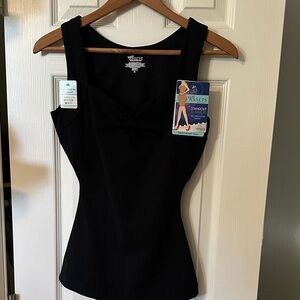 Assets By Spanx Black Sweetheart Tank